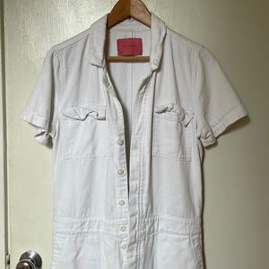 A signatures white jumpsuit.